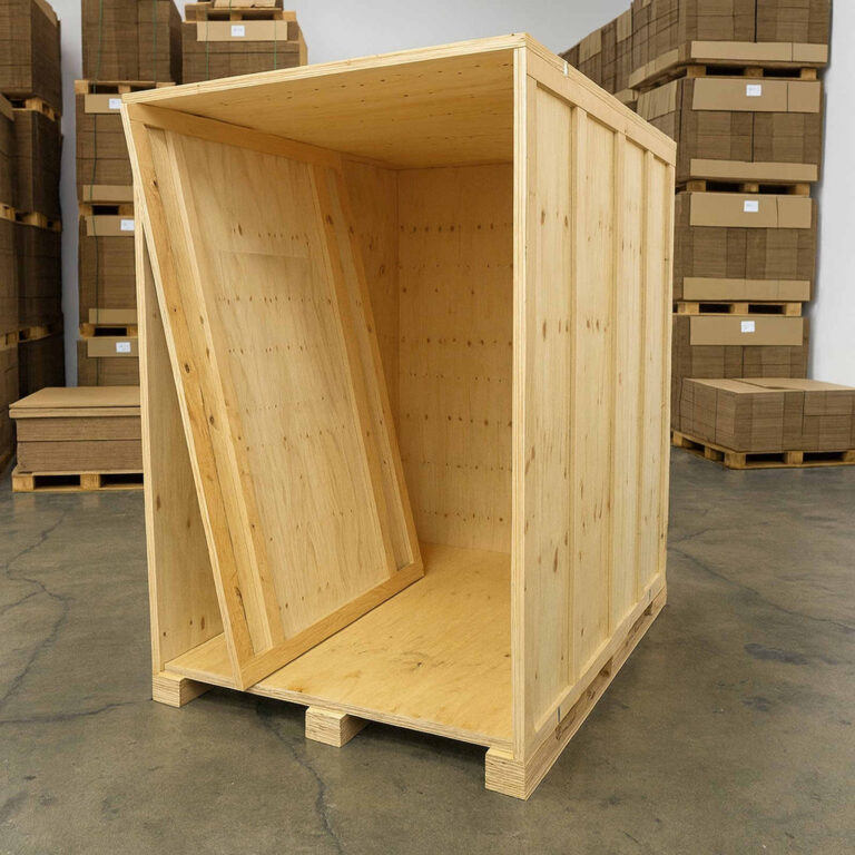 Wooden storage vault used for secure contents packout and storage